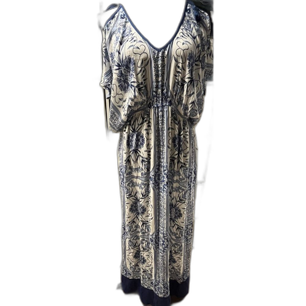 Amiani Cold Shoulder Maxi Dress